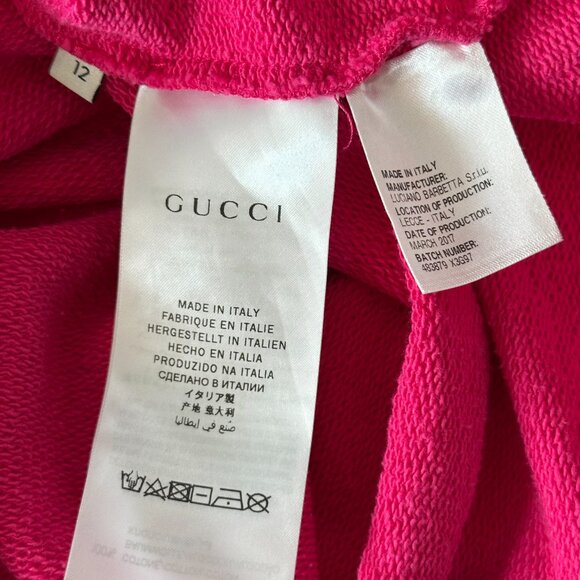 Gucci Pink Bootleg Logo Kids Hoodie - Picture 4 of 7
